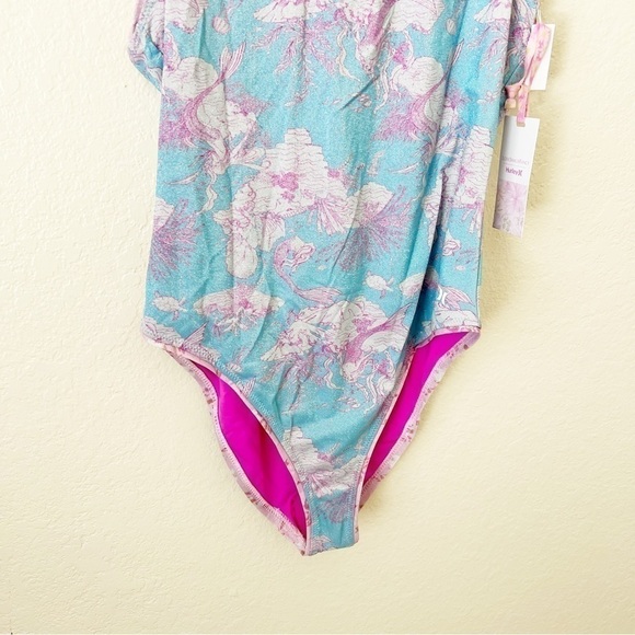 NEW loveshackfancy x Hurley eyelet paisley one piece swimsuit size M - Picture 6 of 12